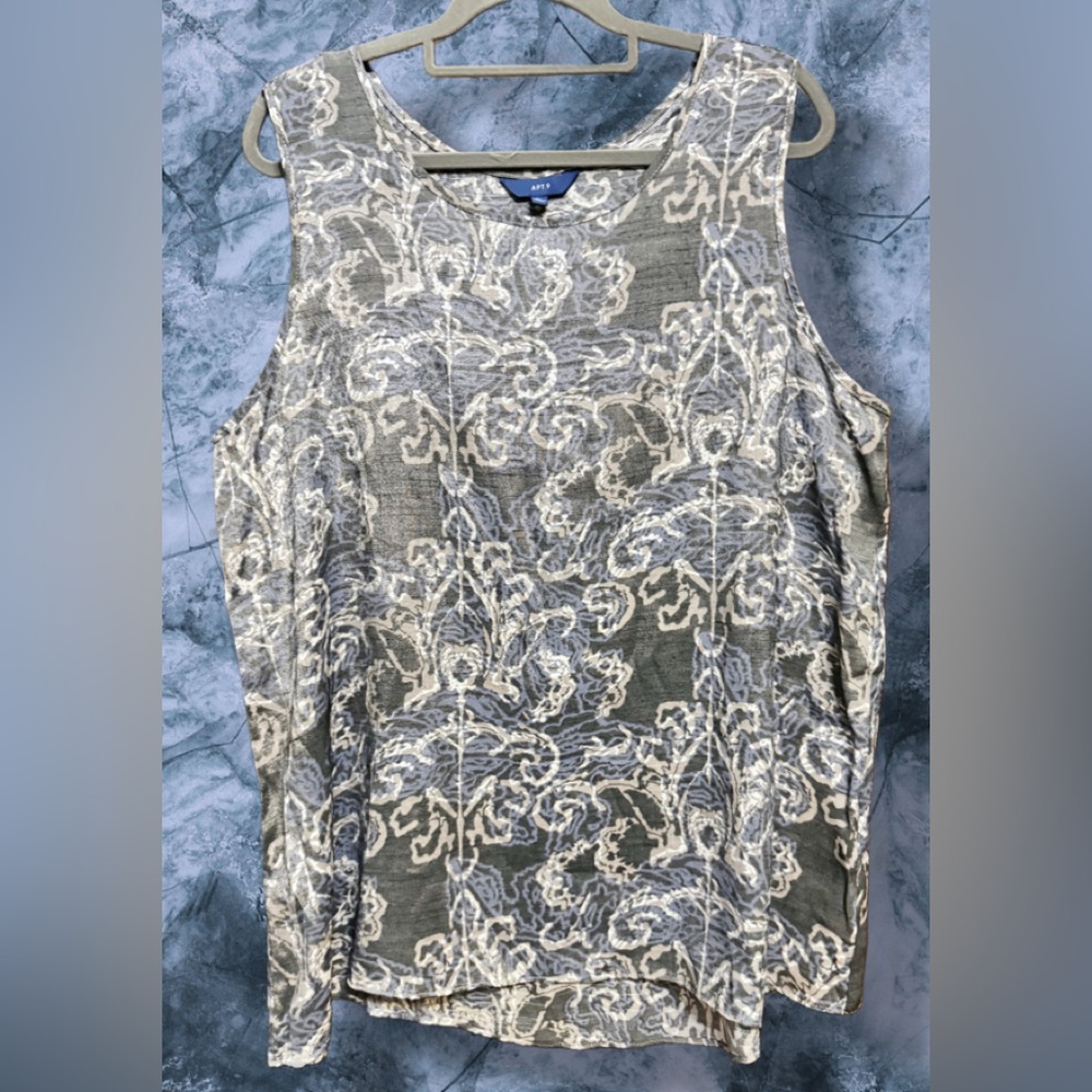 Apt 9 Women's Sleeveless Patterned Top size XL